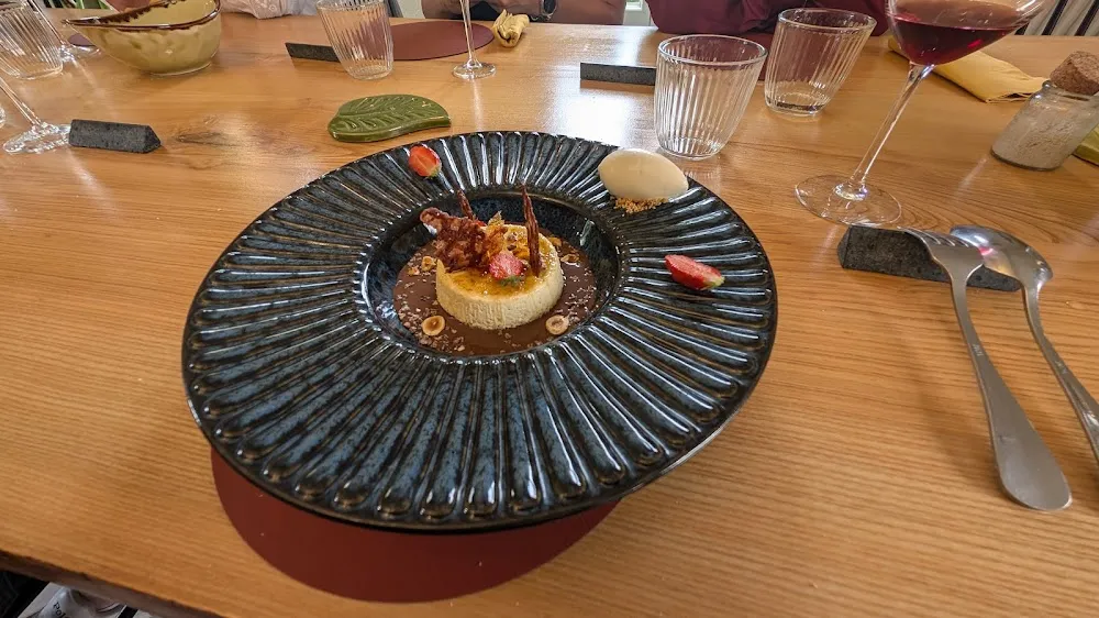 Soupe de Chocolat Crème Brûlée Au Grand Marnier Et Glace A L Amande